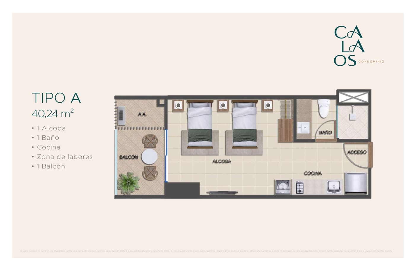 Plano Apartamento Tipo A