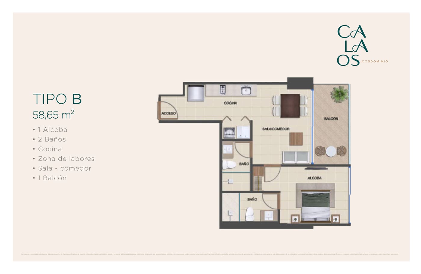 Plano Apartamento Tipo B