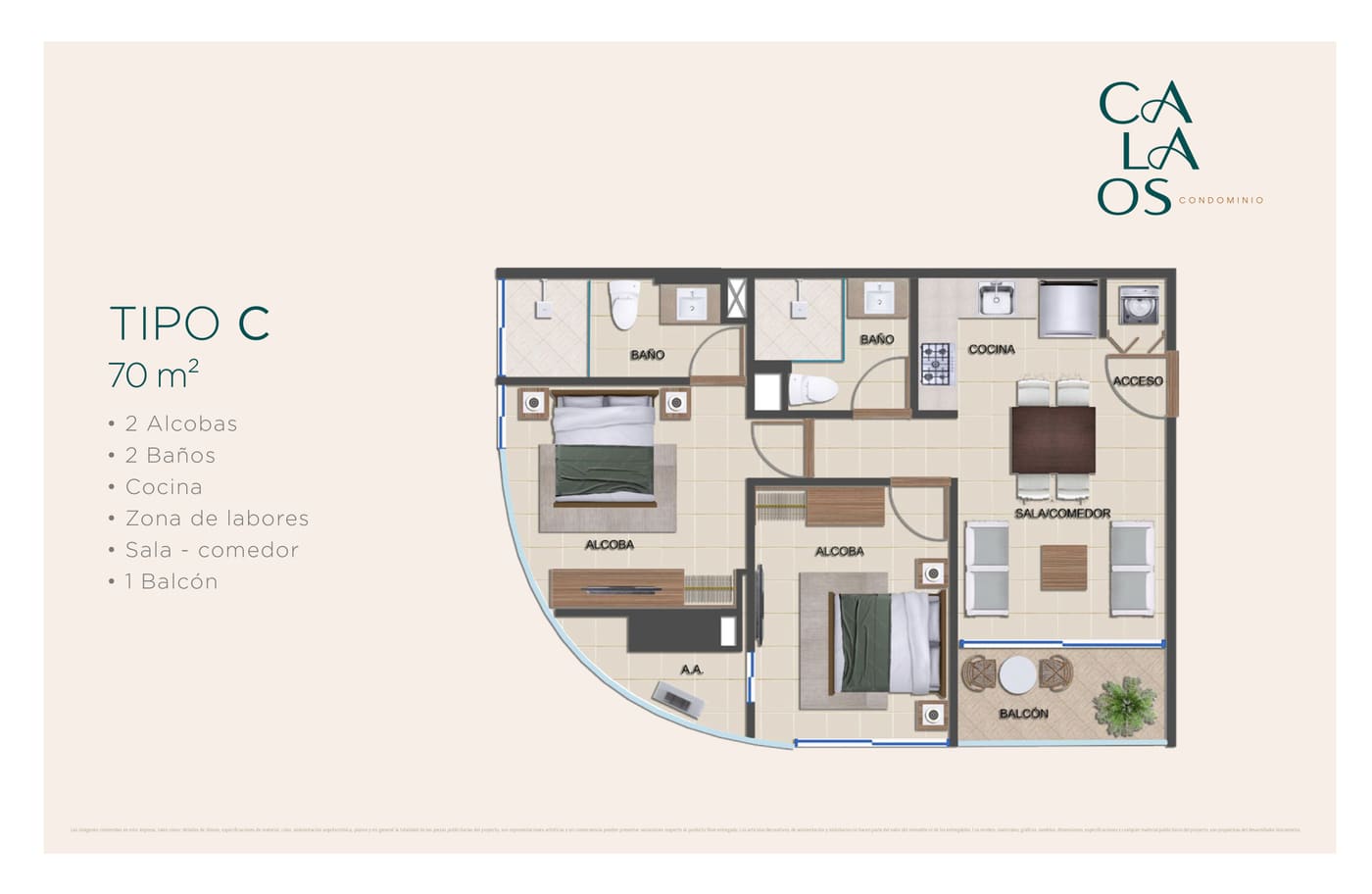 Plano Apartamento Tipo C